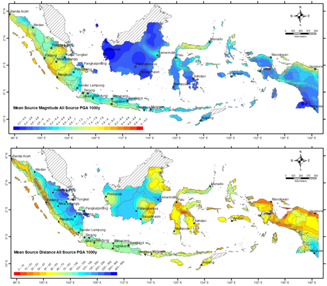 Peta Deagregasi Nasional untuk Berbagai Jenis Sumber Gempa, Perioda Ulang, dan Perioda Getar