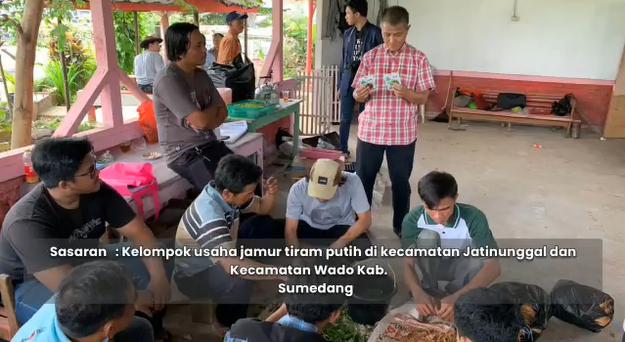 Pelatihan dan Pendampingan Terapan Teknologi Pengolahan limbah Baglog Jamur Tiram di Kabupaten Sumedang