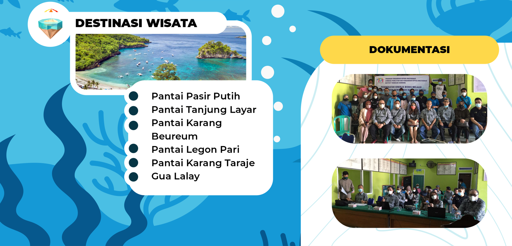 Pelatihan Pengemasan Paket Wisata dan Media Promosi Digital Bagi Pelaku Pariwisata di Kawasan Wisata Sawarna Kab Lebak Provinsi Banten